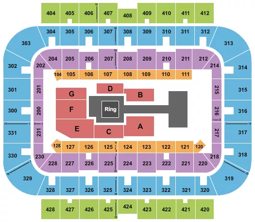 WRESTLING 2 Seating Map Seating Chart