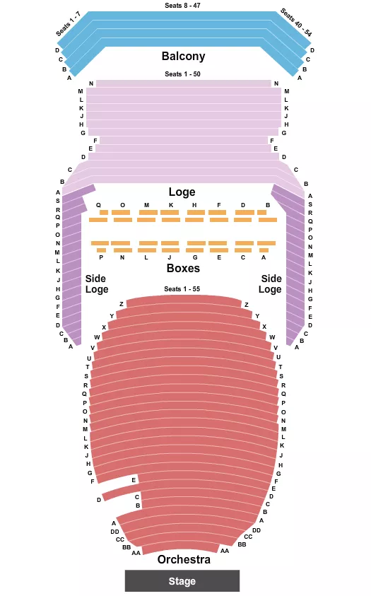 ENDSTAGE Seating Map Seating Chart