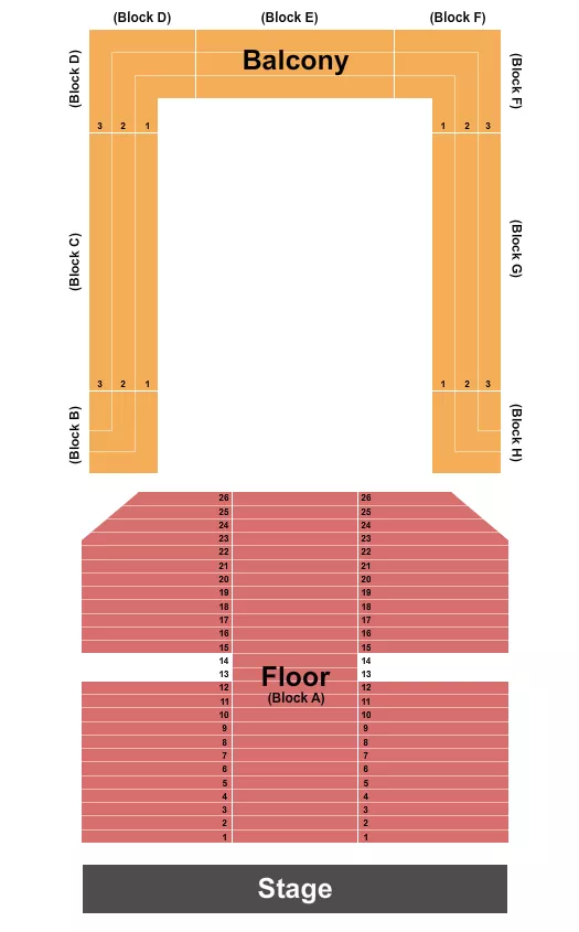 ULSTER HALL BELFAST ENDSTAGE Seating Map Seating Chart