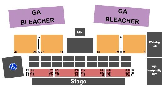 END STAGE Seating Map Seating Chart