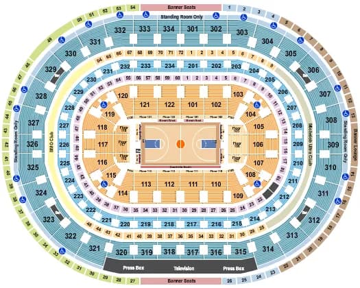 BASKETBALL ROW VFS Seating Map Seating Chart