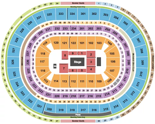 BIG JAM Seating Map Seating Chart