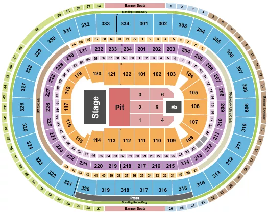 DANIEL CAESAR Seating Map Seating Chart