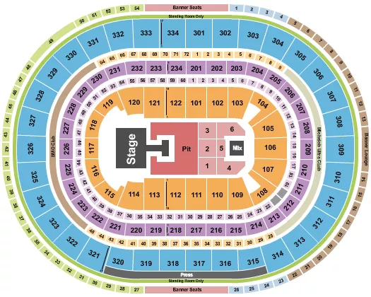 DEMI LOVATO 1 Seating Map Seating Chart