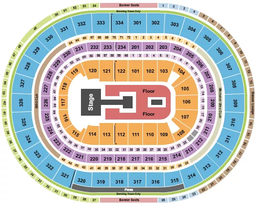 DUA LIPA Seating Map Seating Chart
