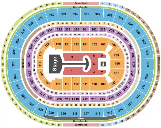 LADY GAGA 1 Seating Map Seating Chart