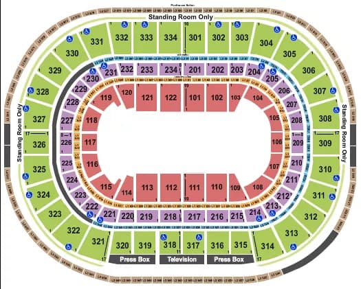 MONSTER TRUCKS Seating Map Seating Chart