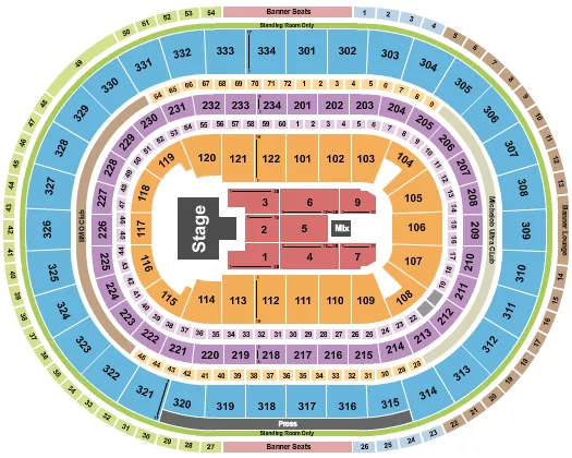 NICK CANNON Seating Map Seating Chart
