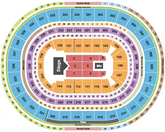 RASCAL FLATTS Seating Map Seating Chart