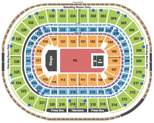 TYLER THE CREATOR Seating Map Seating Chart