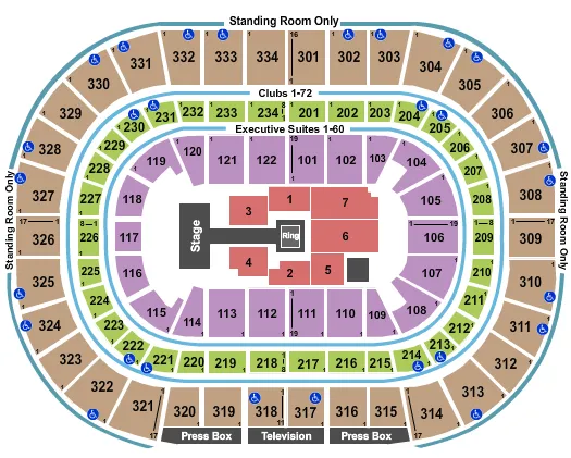 WRESTLING Seating Map Seating Chart