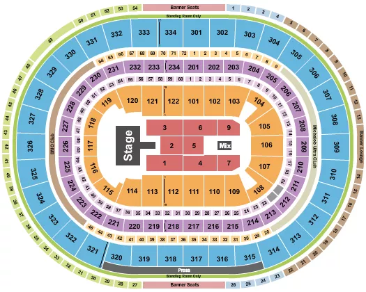 WU TANG CLAN Seating Map Seating Chart