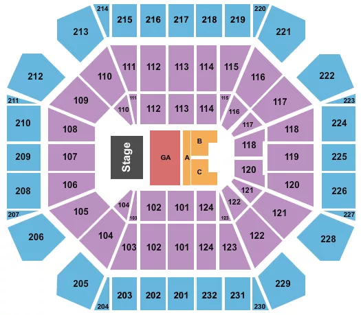 ENDSTAGE GA PIT Seating Map Seating Chart