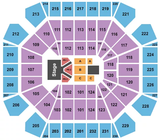 PHIL WICKHAM Seating Map Seating Chart