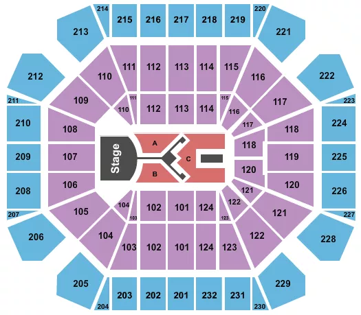 SHINEDOWN Seating Map Seating Chart