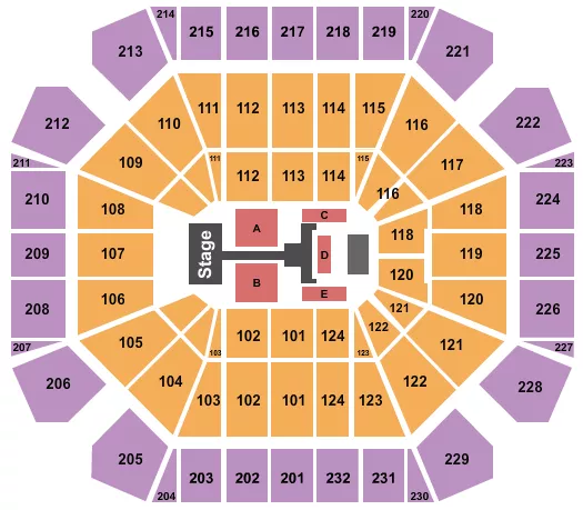 TOBYMAC Seating Map Seating Chart