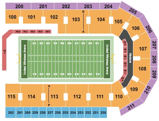 FOOTBALL Seating Map Seating Chart