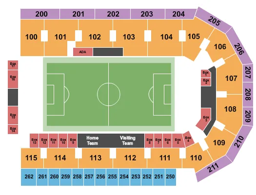 SOCCER Seating Map Seating Chart