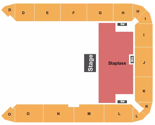 HALF HOUSE GA Seating Map Seating Chart