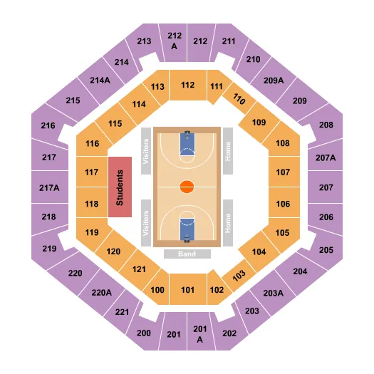 BASKETBALL Seating Map Seating Chart