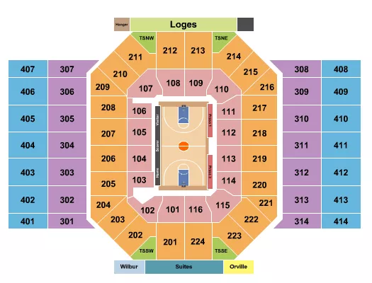 BASKETBALL 2 Seating Map Seating Chart