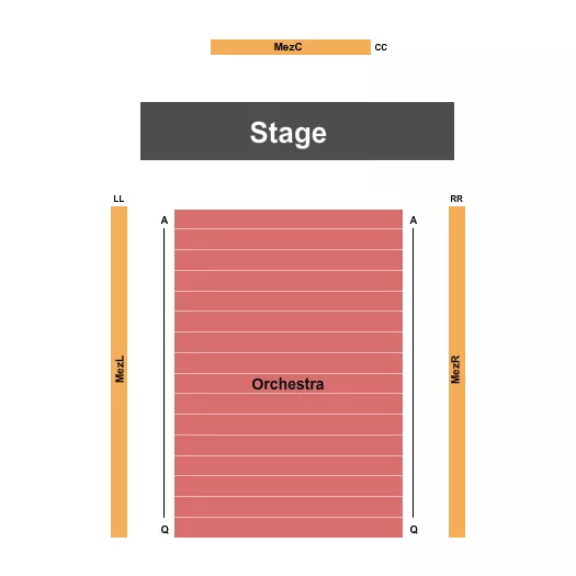 END STAGE Seating Map Seating Chart