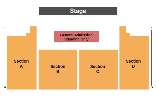 RESERVED GA Seating Map Seating Chart