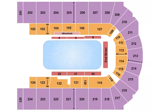 DISNEY ON ICE 3 Seating Map Seating Chart