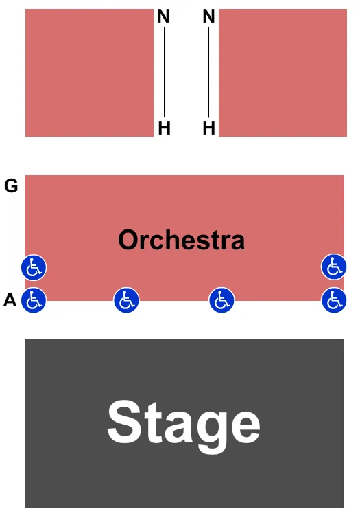 UPTOWN KNAUER PERFORMING ARTS CENTER END STAGE Seating Map Seating Chart