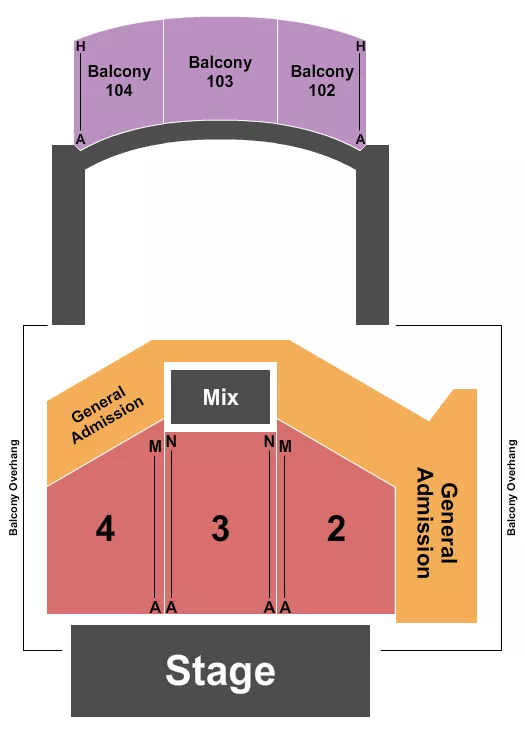 ENDSTAGE RSV GA Seating Map Seating Chart