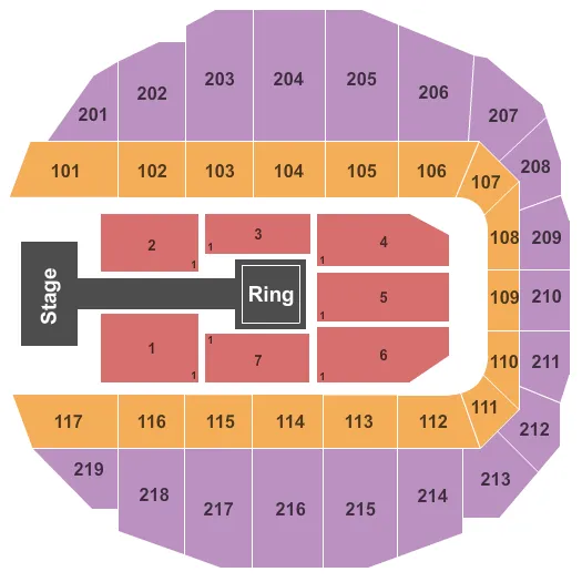 WRESTLING Seating Map Seating Chart
