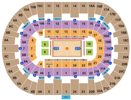 PECHANGA ARENA SAN DIEGO BASKETBALL Seating Map Seating Chart