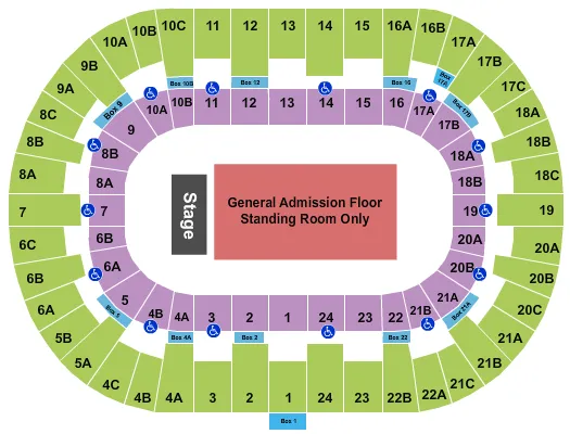 PECHANGA ARENA SAN DIEGO GENERAL ADMISSION 2 Seating Map Seating Chart