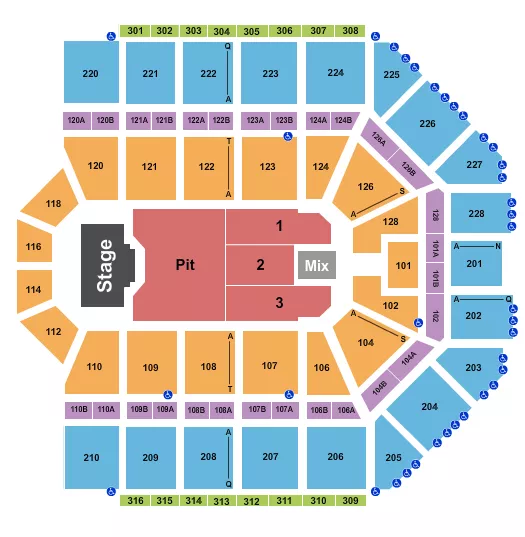 ENDSTAGE GA PIT 2 Seating Map Seating Chart