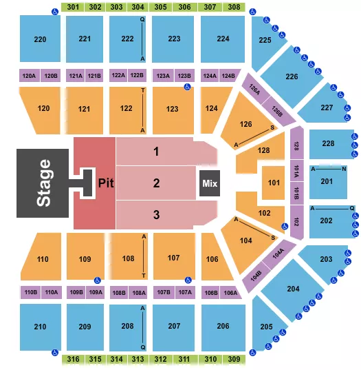 JASON ALDEAN 1 Seating Map Seating Chart
