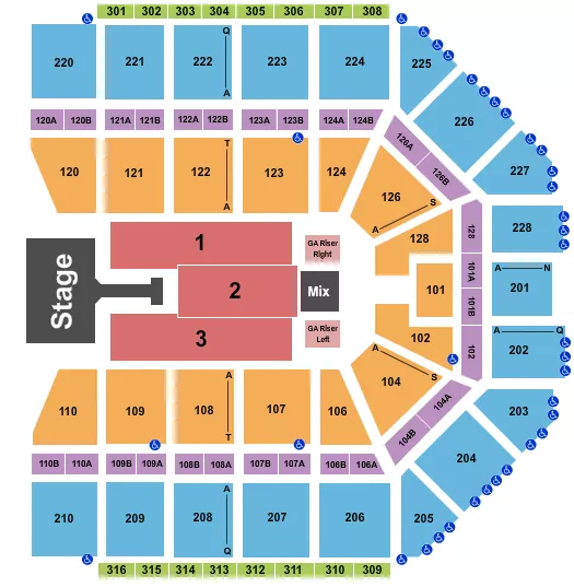 JONAS BROTHERS Seating Map Seating Chart