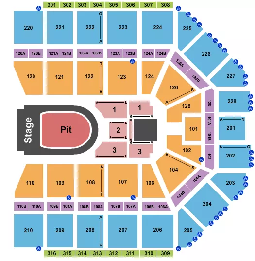 KANE BROWN Seating Map Seating Chart