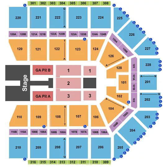 KELSEA BALLERINI Seating Map Seating Chart