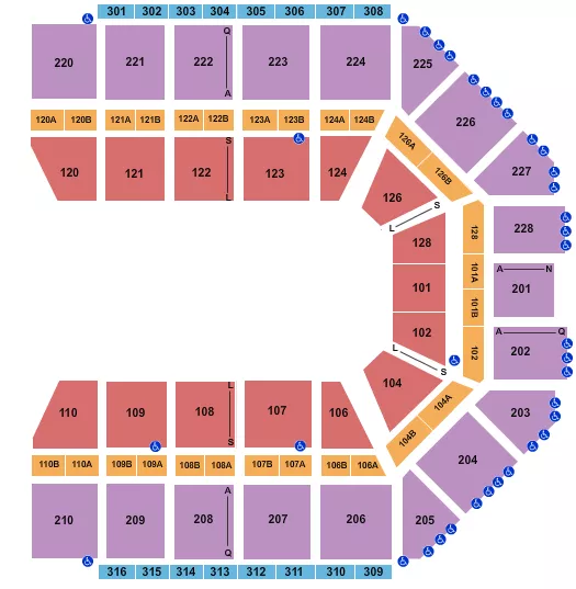 MONSTER JAM Seating Map Seating Chart