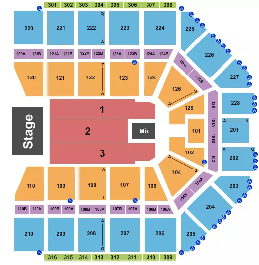 PENTATONIX Seating Map Seating Chart