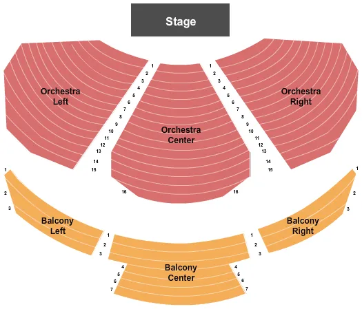 END STAGE Seating Map Seating Chart