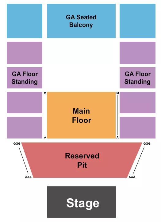 ENDSTAGE RSV PIT GA FLR BLC Seating Map Seating Chart