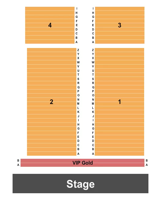 ENDSTAGE VIP GOLD Seating Map Seating Chart