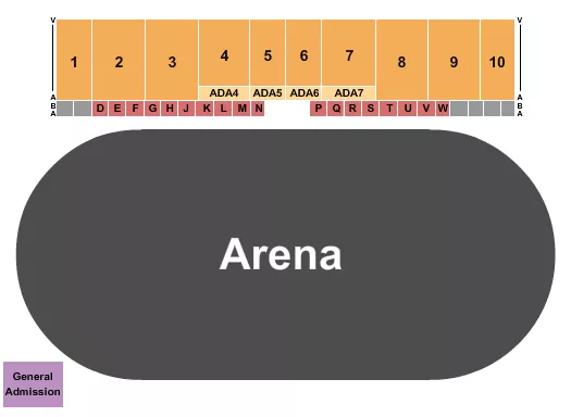 RODEO Seating Map Seating Chart