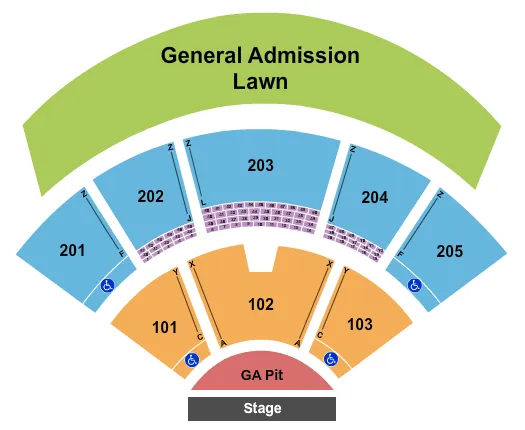 ENDSTAGE GA PIT Seating Map Seating Chart