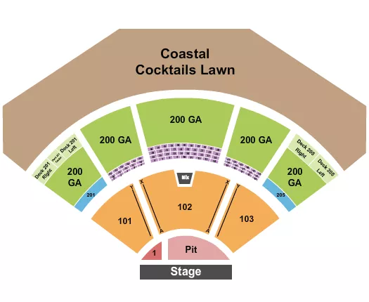 ENDSTAGE PIT GAS Seating Map Seating Chart