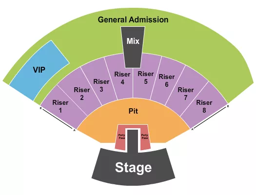 ENDSTAGE CATWALK PARTY PASS Seating Map Seating Chart