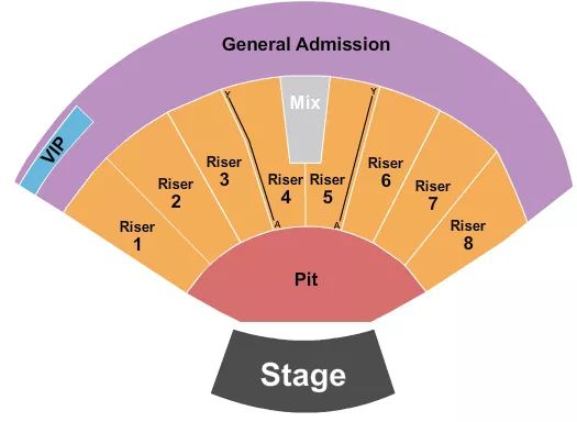 ENDSTAGE PIT Seating Map Seating Chart