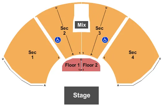 END STAGE Seating Map Seating Chart