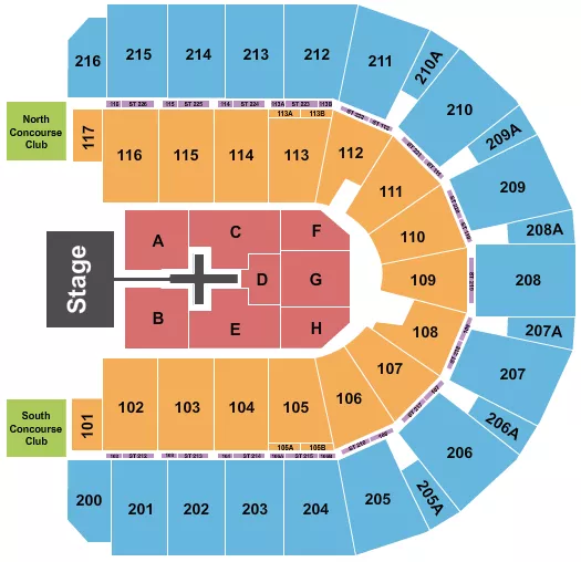 TOBYMAC Seating Map Seating Chart